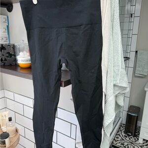 SPANX Black Ribbed Leggings